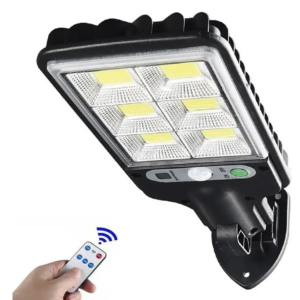 Luminária Solar LED para Jardim com Sensor de Movimento e Controle Remoto