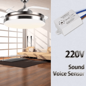 Sensor Interruptor de Luz Inteligente 220V com Detector de Som, Voz e Movimento