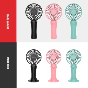 Mini Ventilador Elétrico Recarregável Portátil